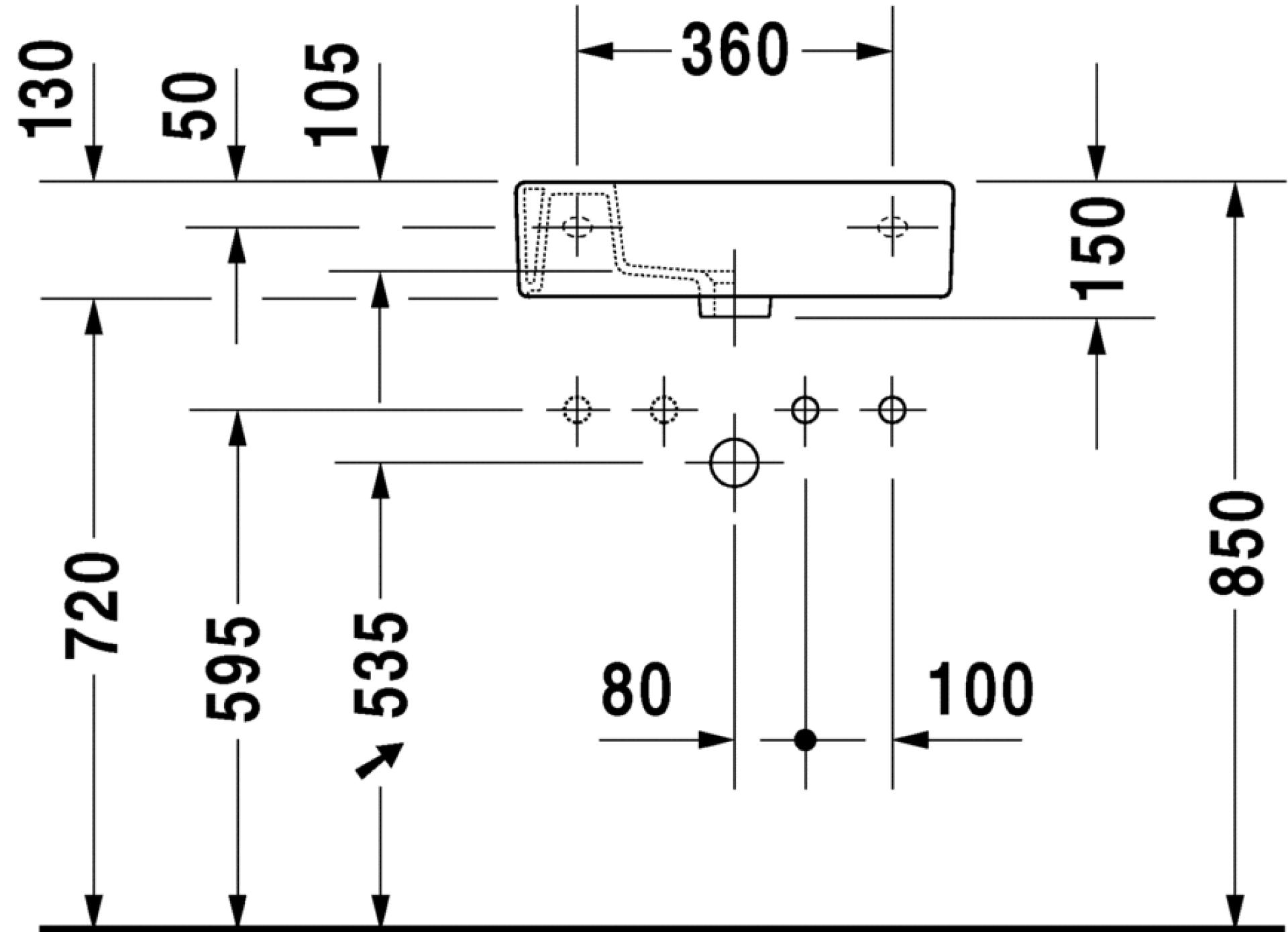 Раковина 50 см Duravit Vero 0703500009 - duravit shop