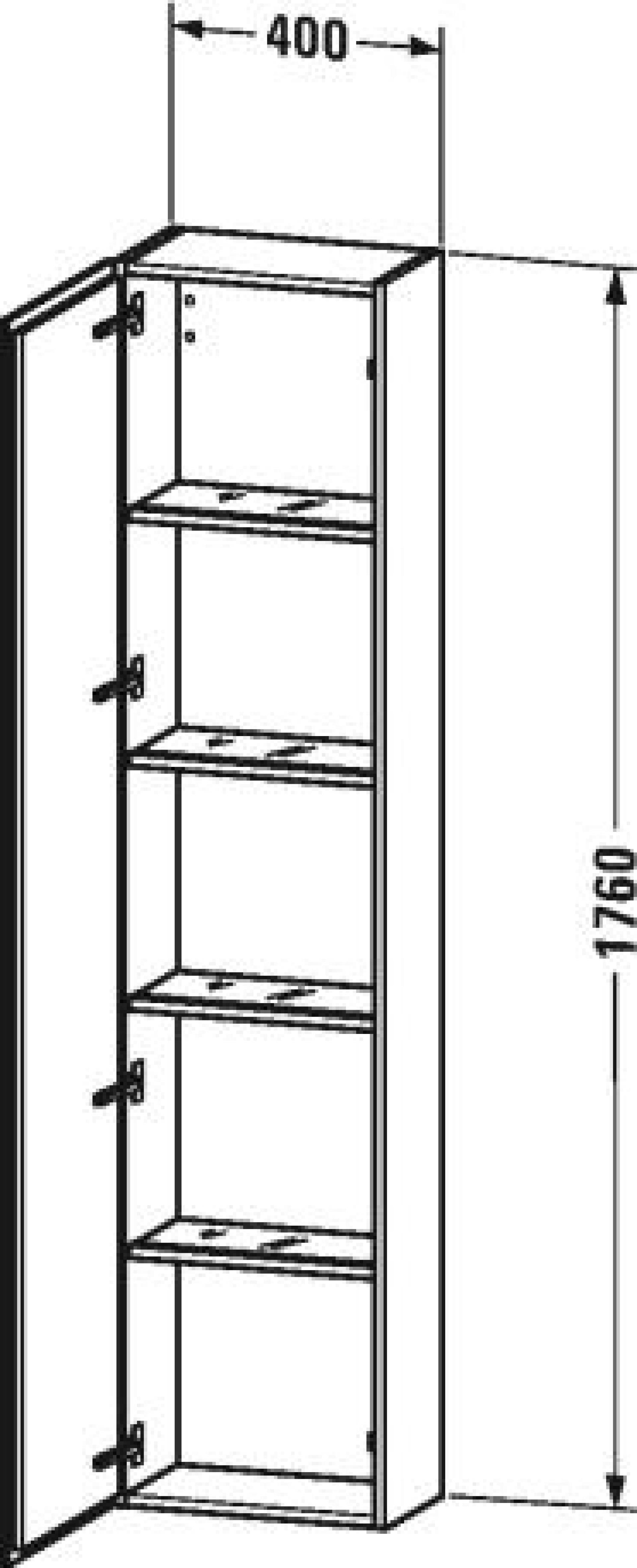 Шкаф-пенал Duravit L-Cube коричневая сосна L LC1170L5151 - duravit shop