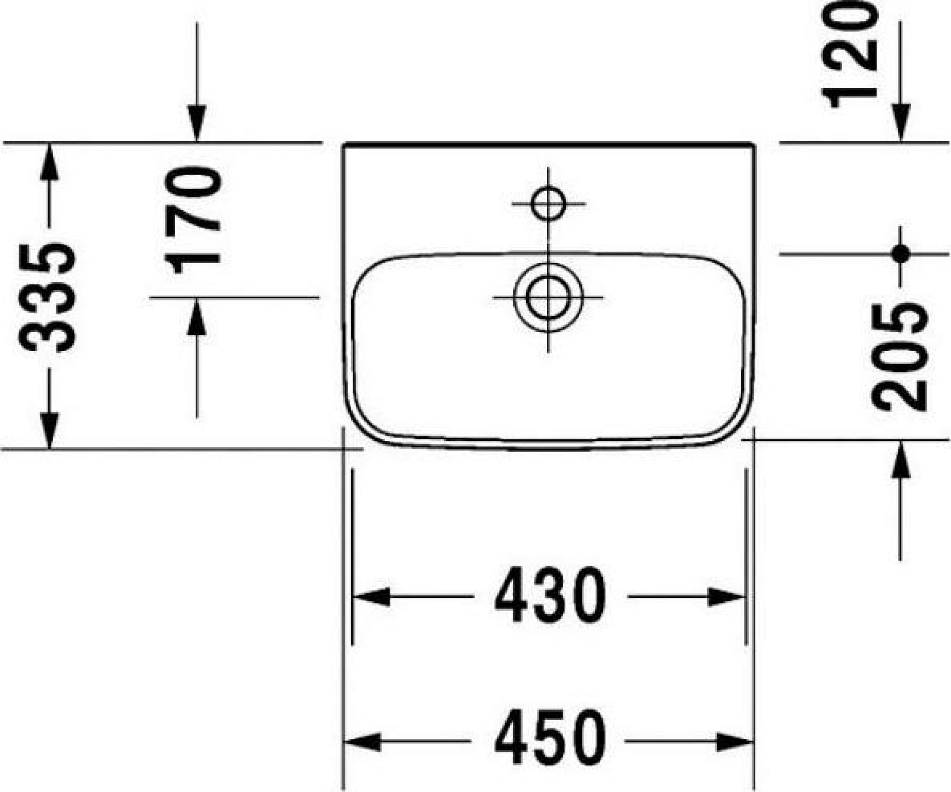 Рукомойник Duravit DuraStyle 070845 - duravit shop