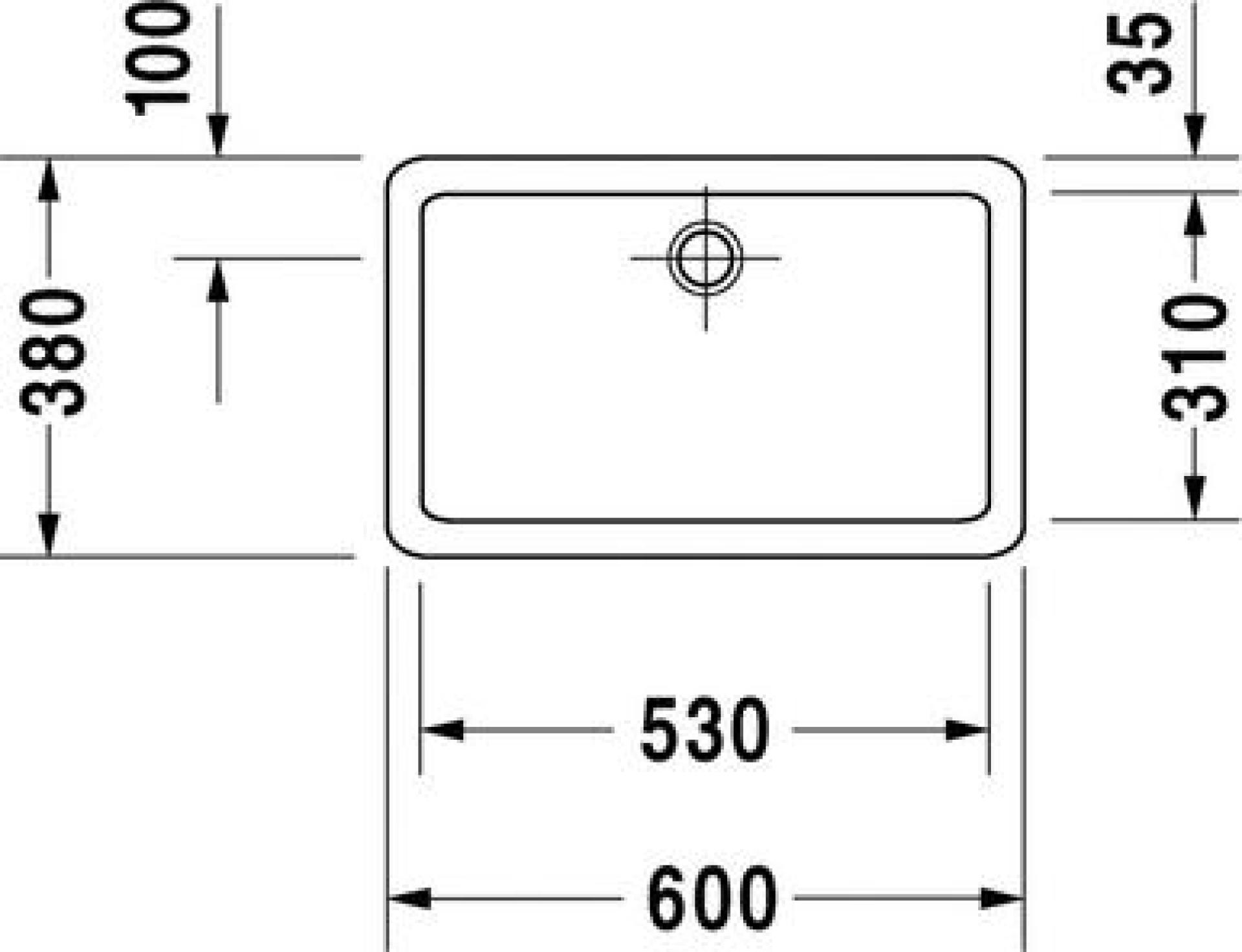 Раковина 60 см Duravit Vero 0455600000 - duravit shop