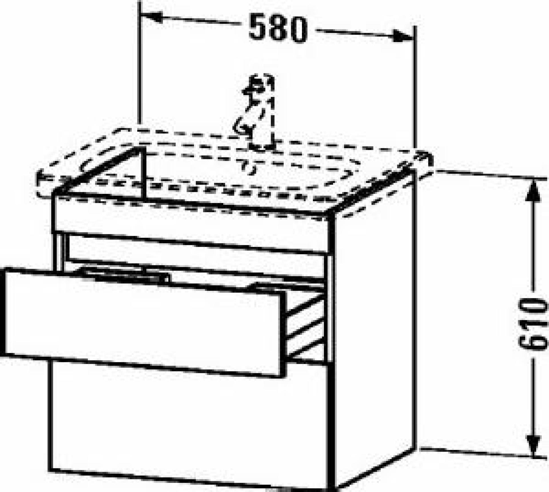 Тумба под раковину 58 см  Duravit Durastyle DS648005353,тёмный каштан - duravit shop