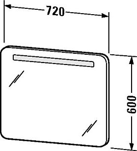 Зеркало с подсветкой 72 см Duravit Pura Vida PV942108585 - duravit shop
