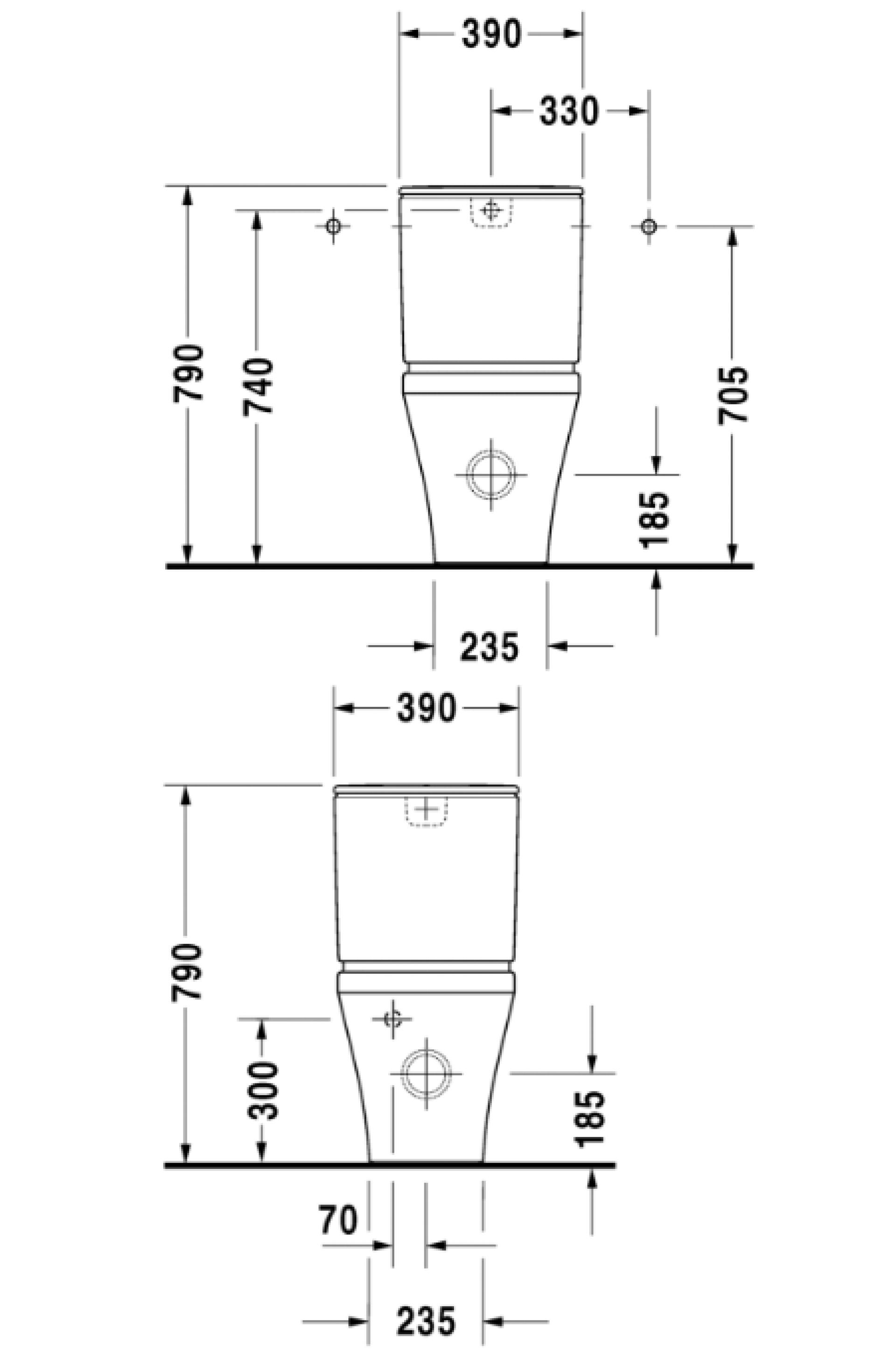 Унитаз напольный Duravit Durastyle 2155090000 с бачком 0935100005 - duravit shop