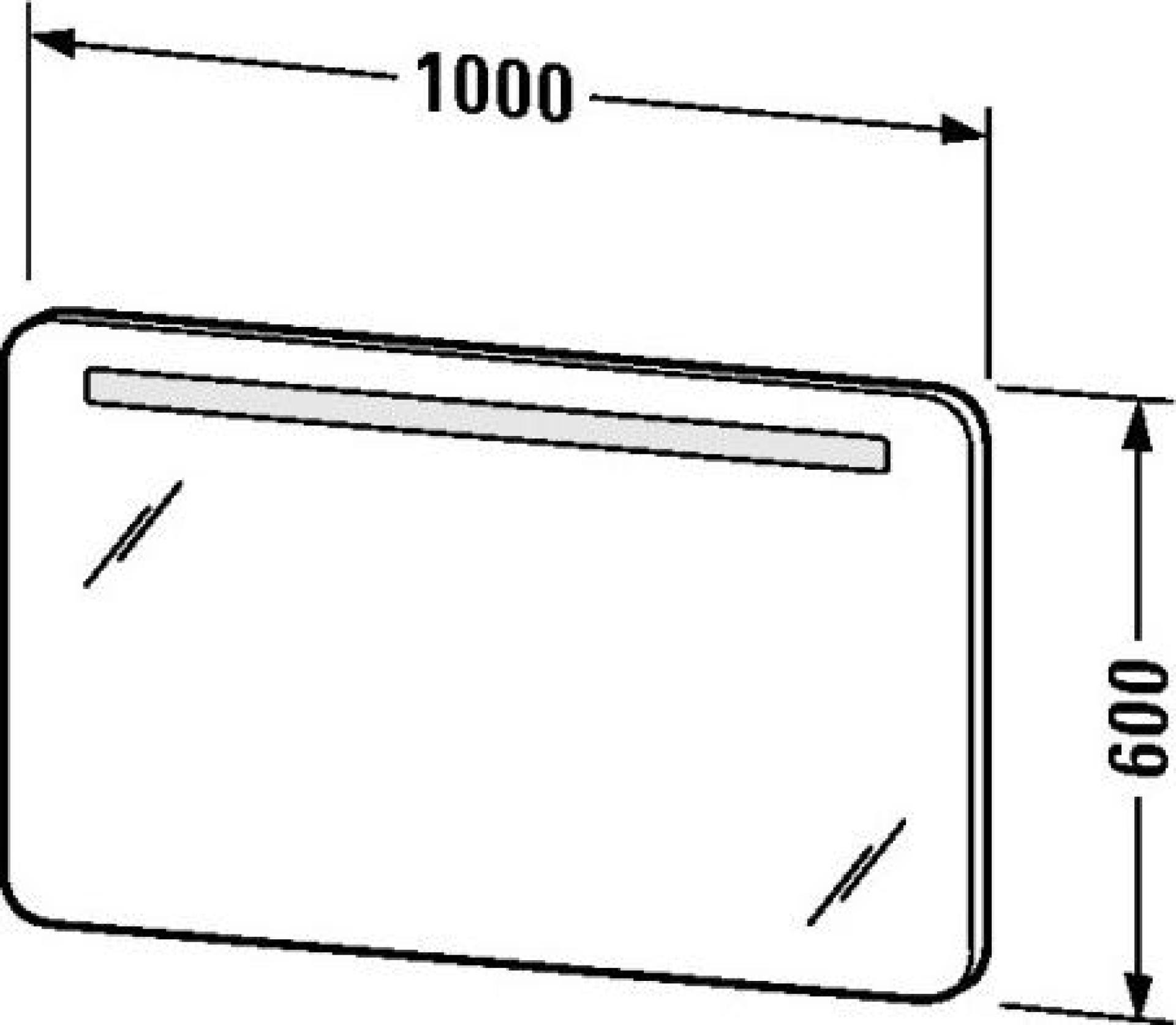 Зеркало с подсветкой 100 см Duravit Pura Vida PV942208585 - duravit shop
