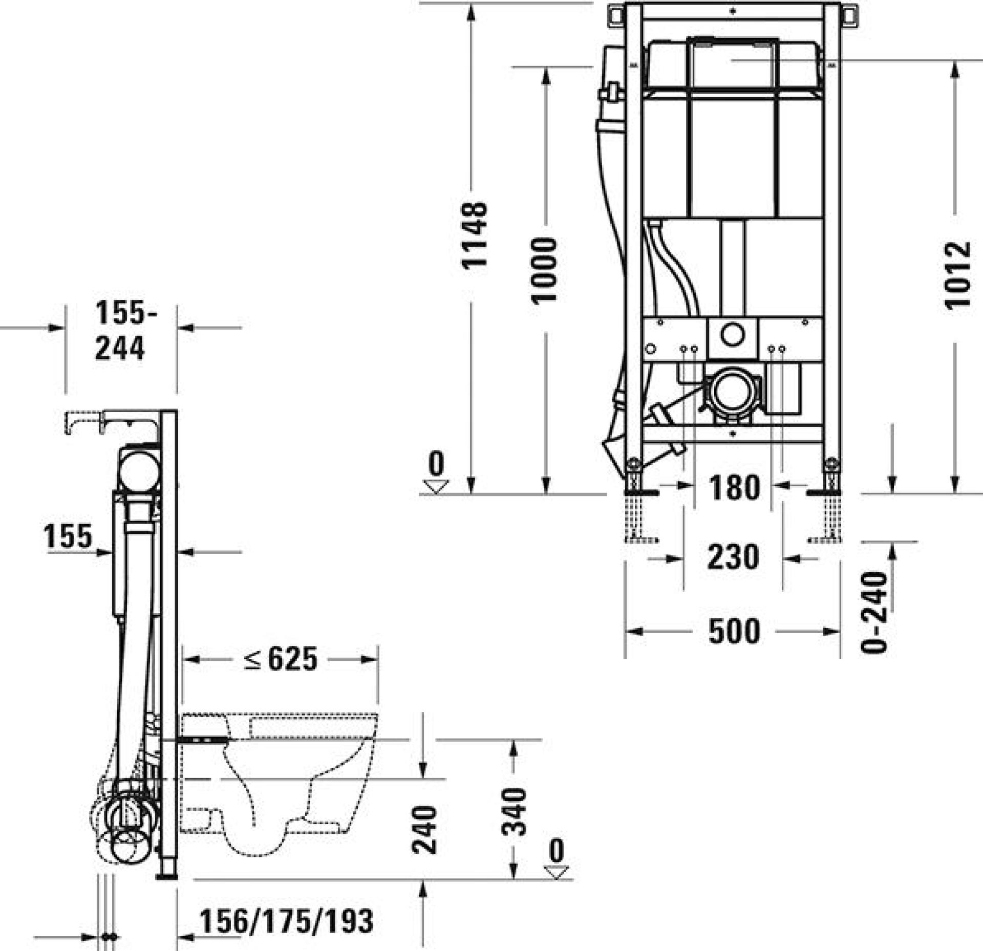 Инсталляция для унитаза Duravit DuraSystem WD1012000000 - duravit shop