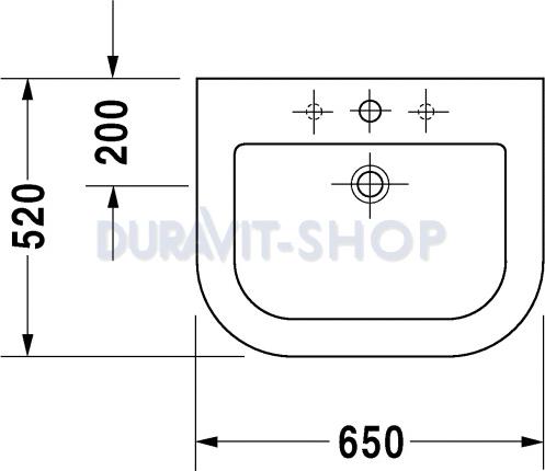 Раковина 65x52 Duravit Happy D 0417650000 - duravit shop