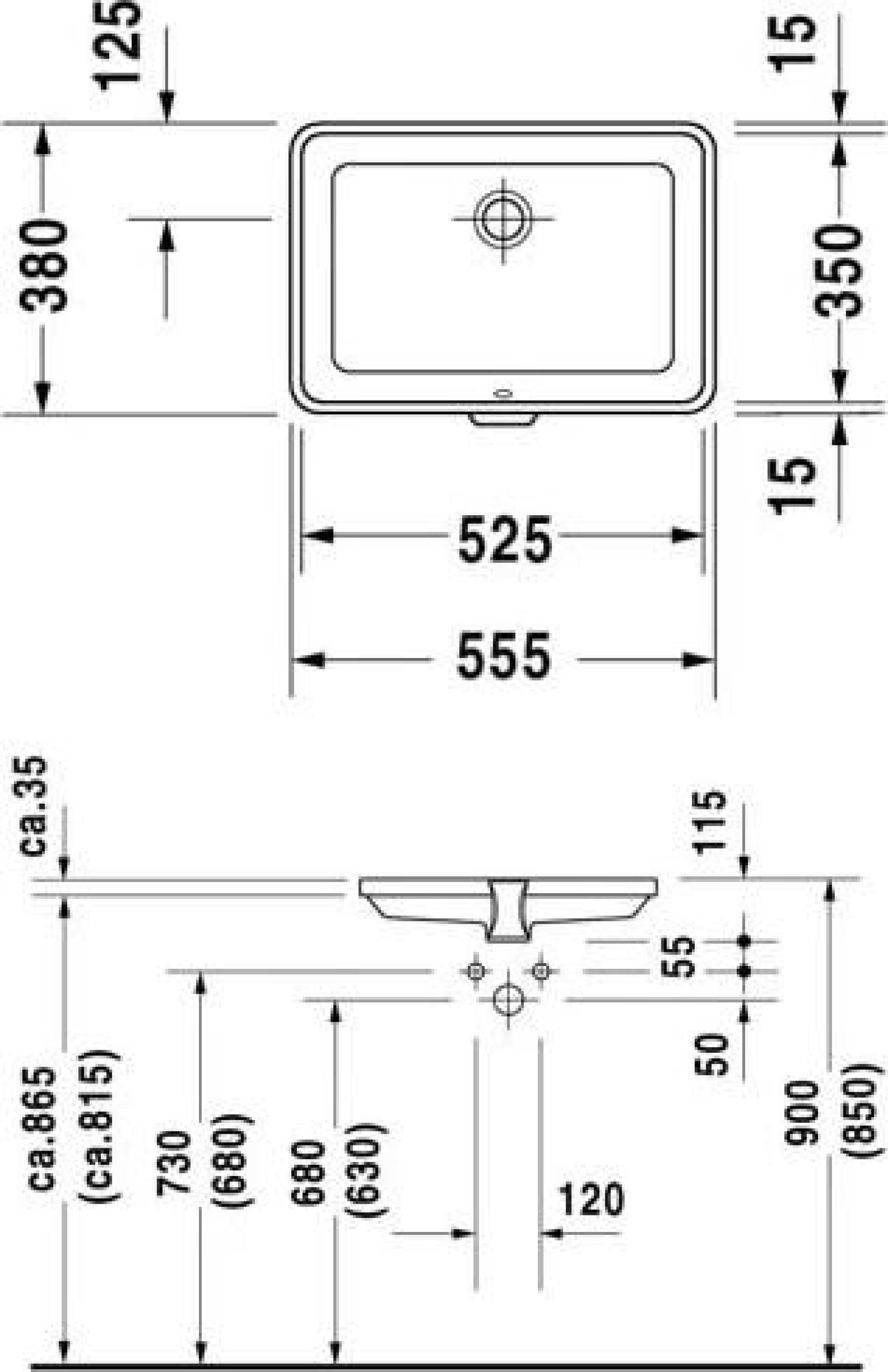 Раковина под столешницу 55 см Duravit 2Nd Floor 0316530000 - duravit shop