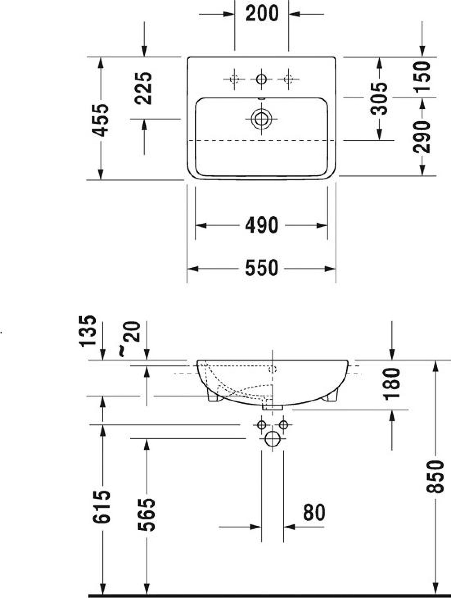 Раковина Duravit ME by Starck 0378550000 - duravit shop