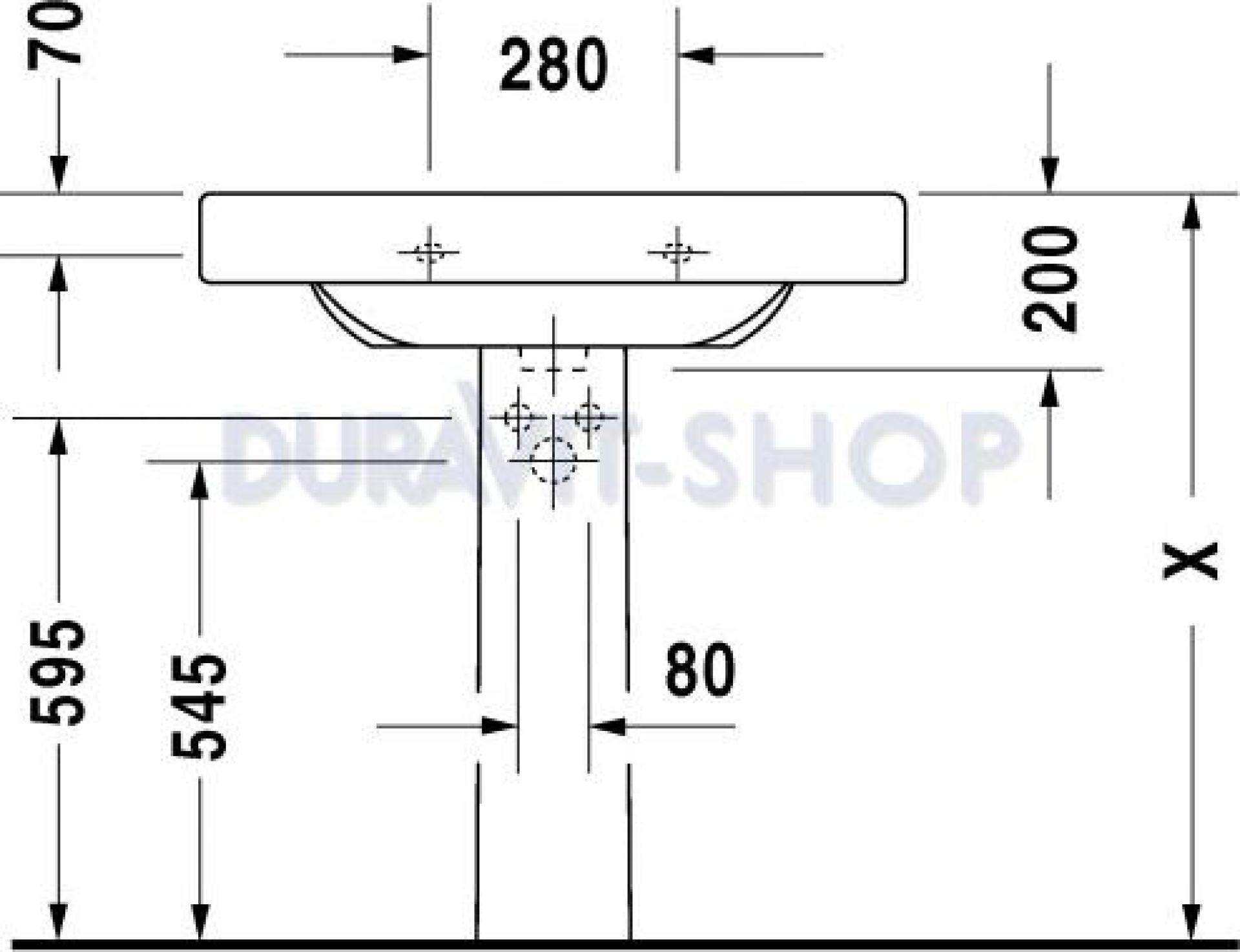 Раковина 80x52 Duravit Happy D 0417800000 - duravit shop