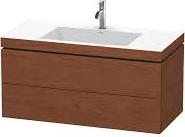 Тумба под раковину c умывальником 100 см Duravit L-Cube LC6928O1313, американский орех