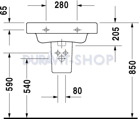Раковина 65x52 Duravit Happy D 0417650000 - duravit shop