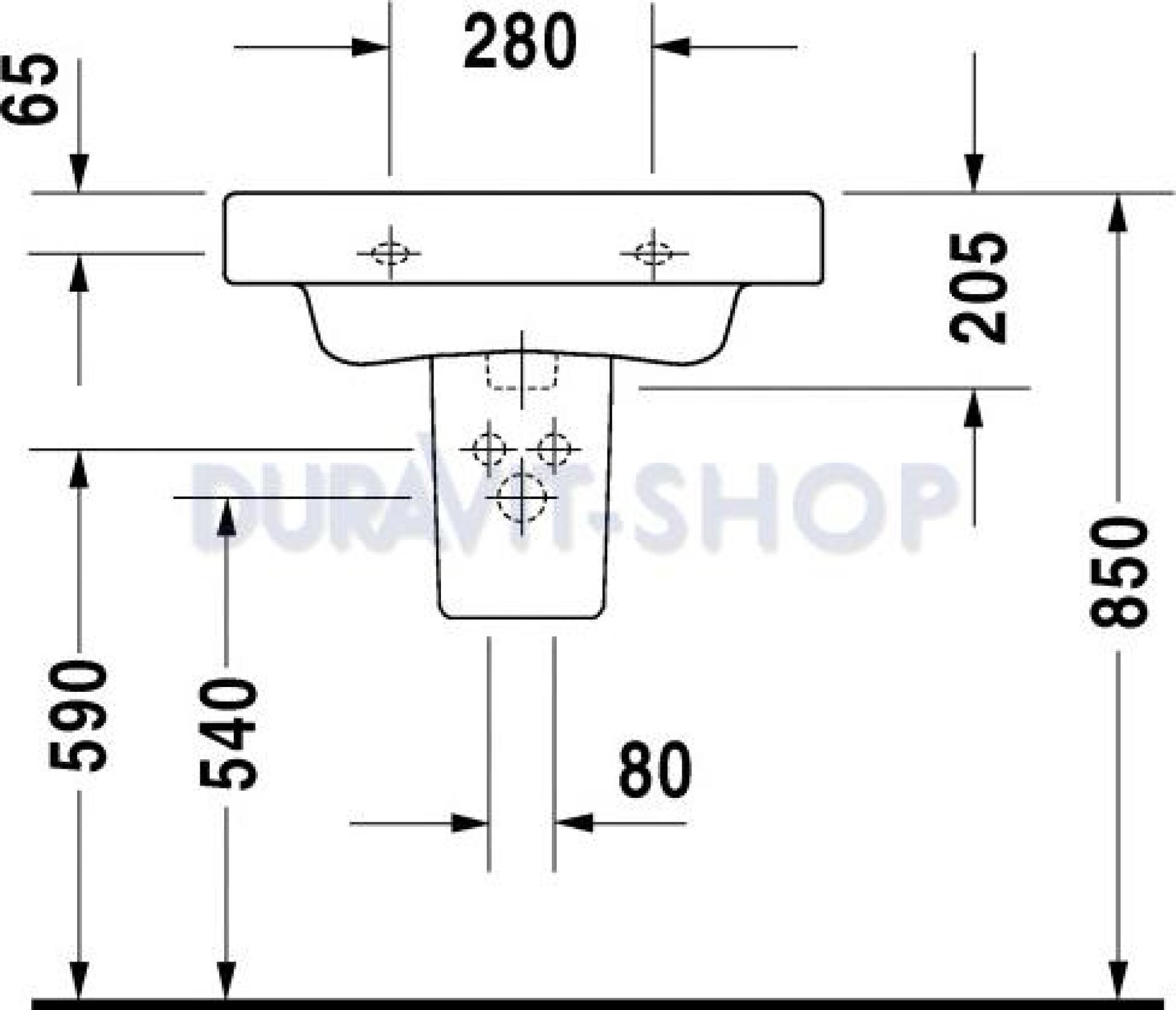 Раковина 65x52 Duravit Happy D 0417650000 - duravit shop