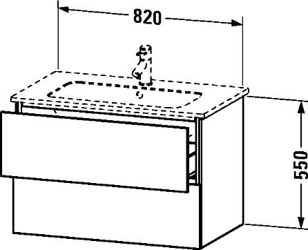 Тумба с раковиной Duravit L-Cube LC6241 83 белая - duravit shop