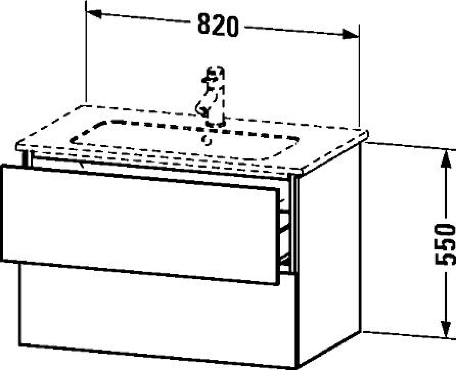 Тумба с раковиной Duravit L-Cube LC6241 83 белая - duravit shop