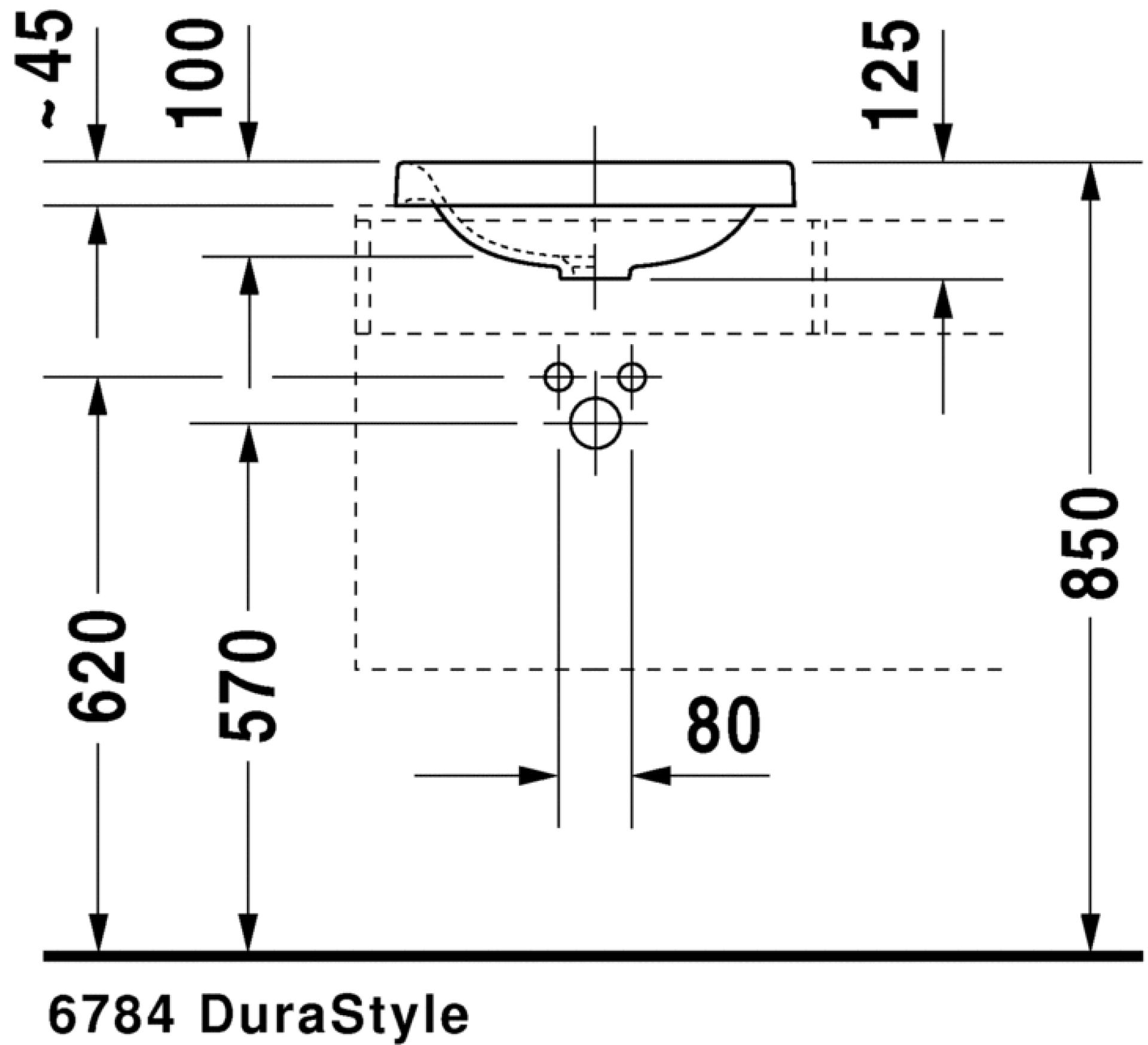 Раковина 43 см Duravit DuraStyle 0372430000 - duravit shop