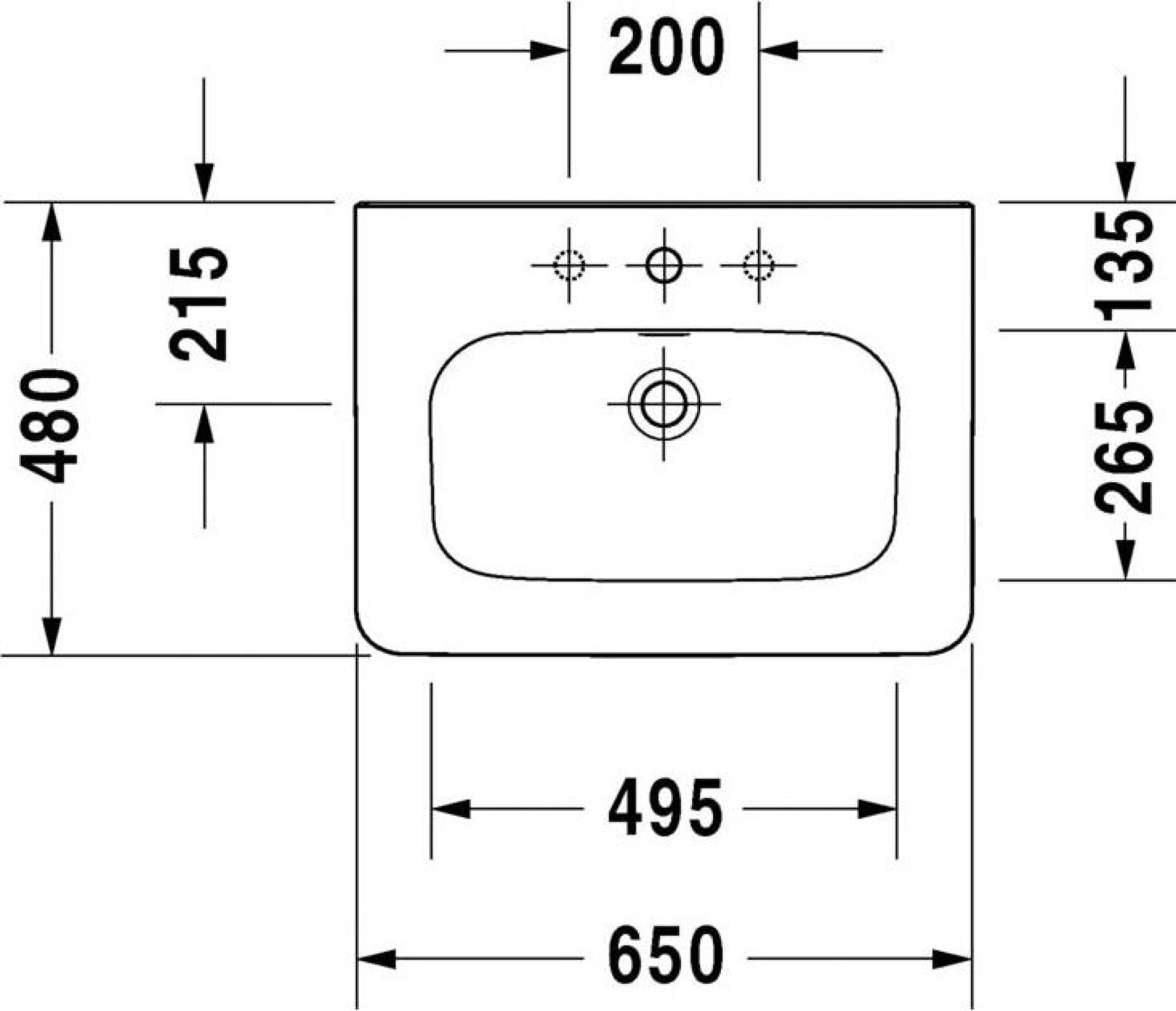 Раковина 65 см Duravit DuraStyle 2320650000 - duravit shop