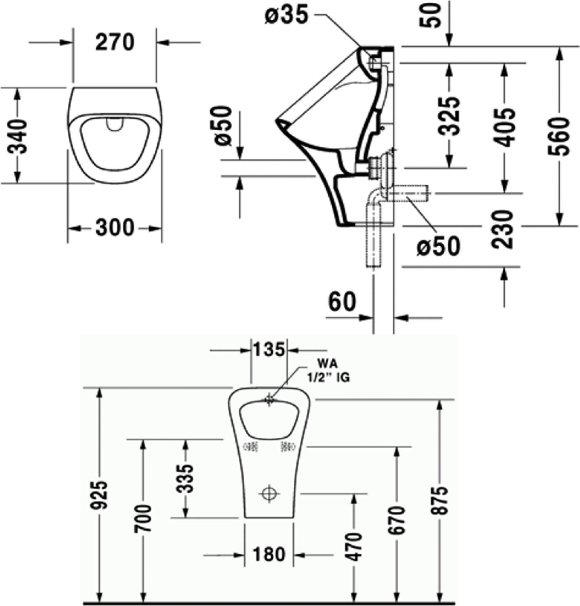 Писсуар Duravit Durastyle 2804300000 - duravit shop
