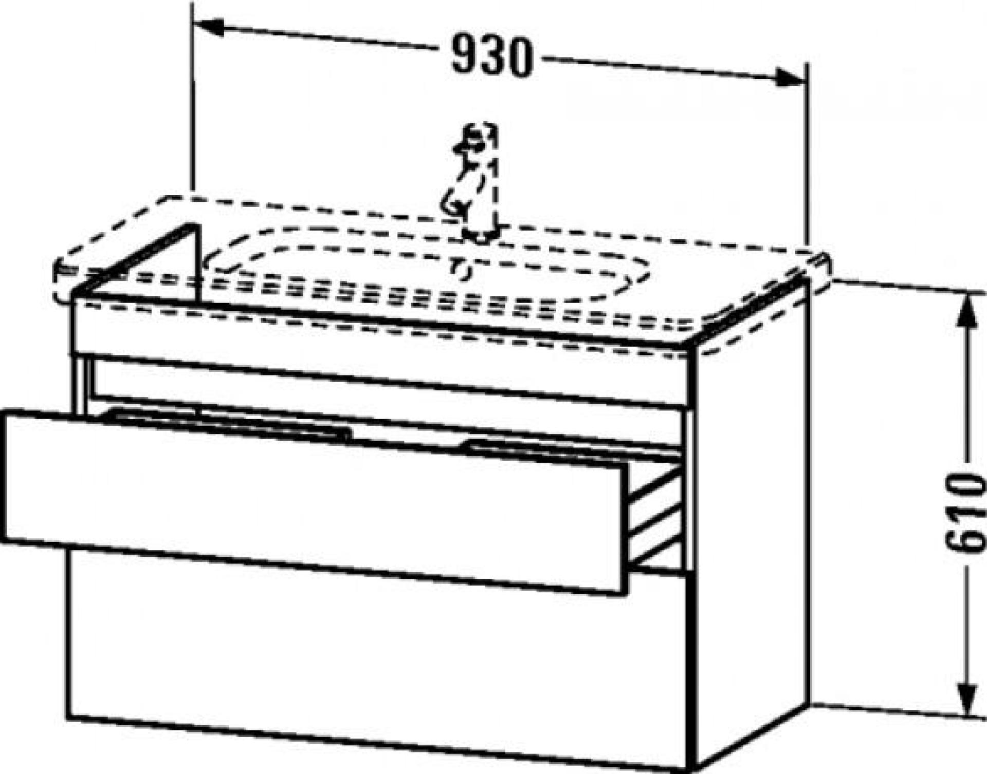 Тумба под раковину 93 см Duravit DuraStyle DS638205353,темный каштан - duravit shop