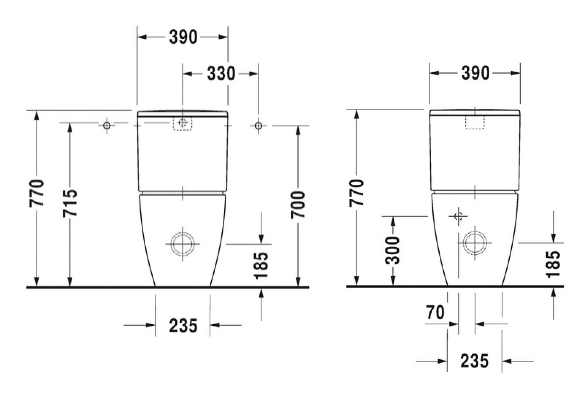 Унитаз напольный Duravit ME by Starck  2170090000 с бачком 0938100005 - duravit shop