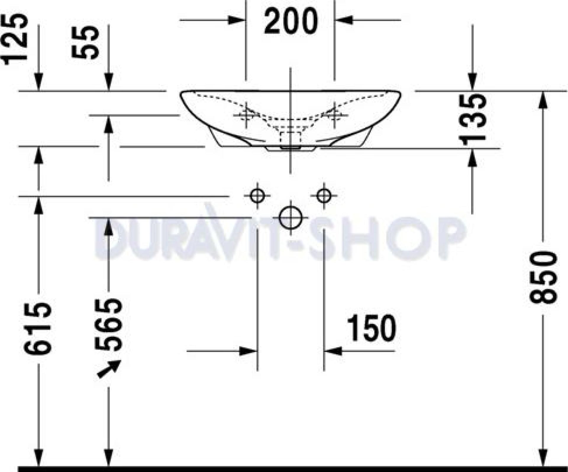 Раковина 50 см Duravit Pura Vida 720500000 - duravit shop