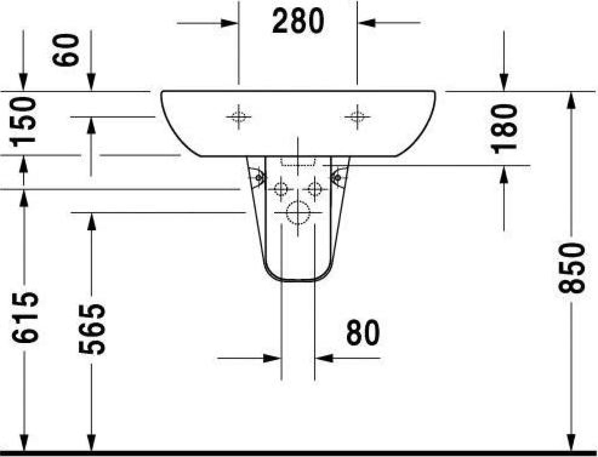 Полупьедестал Duravit D-Code 08571800002 - duravit shop