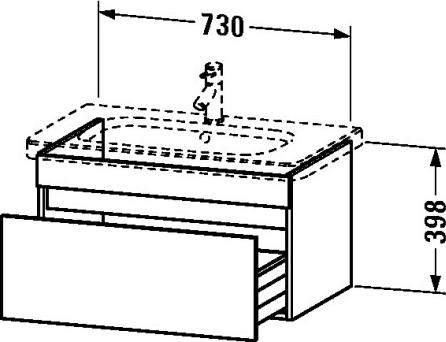 Тумба под раковину 73 см  Duravit Durastyle DS638105353,тёмный каштан - duravit shop