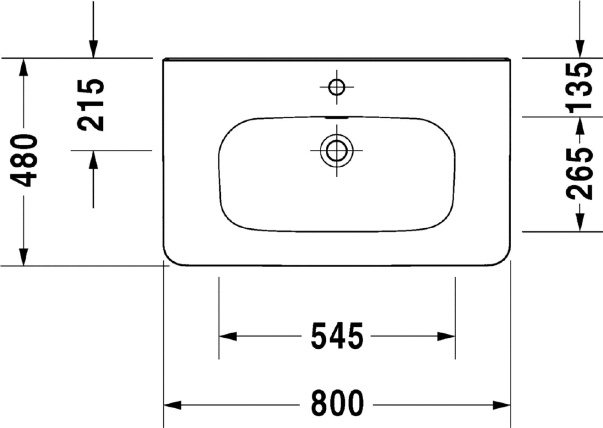 Раковина 80 см Duravit DuraStyle 232080 - duravit shop