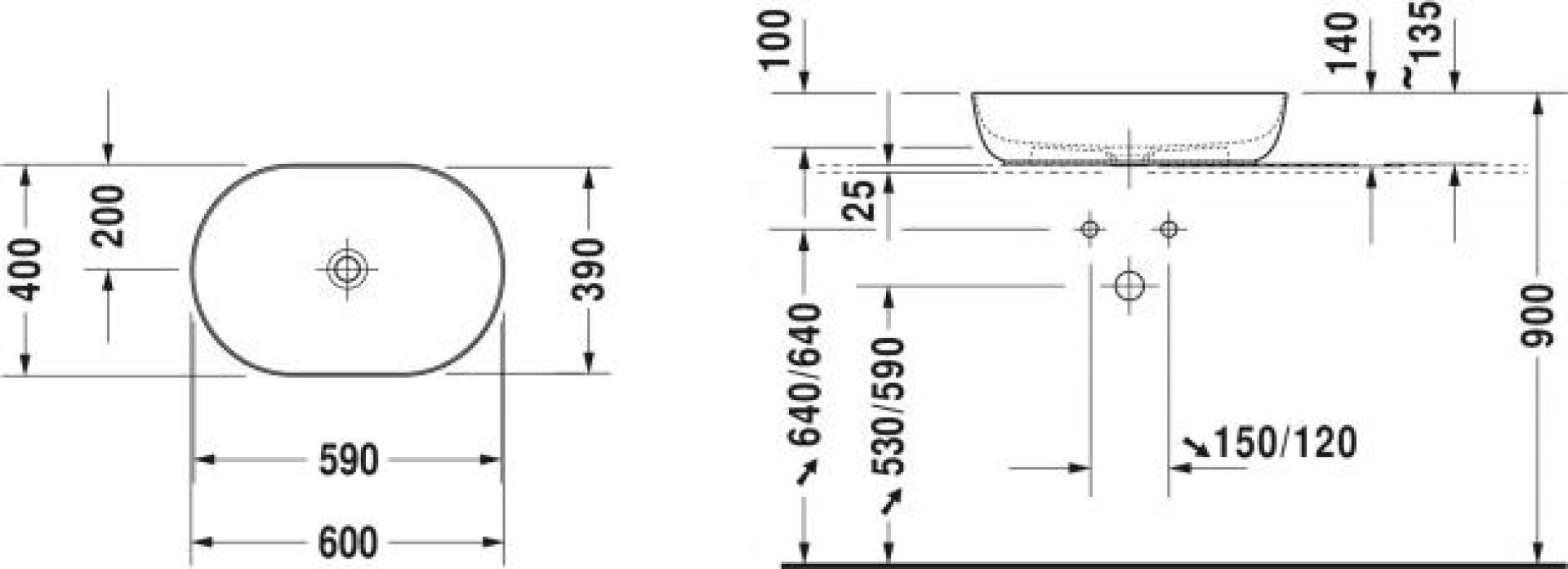 Раковина 60 см Duravit Luv 0379600000 - duravit shop