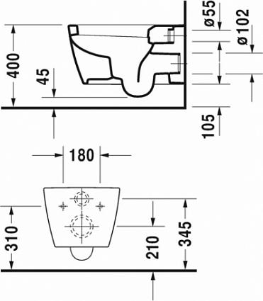 Комплект инсталляции Geberit 111.362.00.5 с подвесным унитазом Duravit 2528090000 и крышкой-сиденьем микролифт Duravit 20090000 - duravit shop