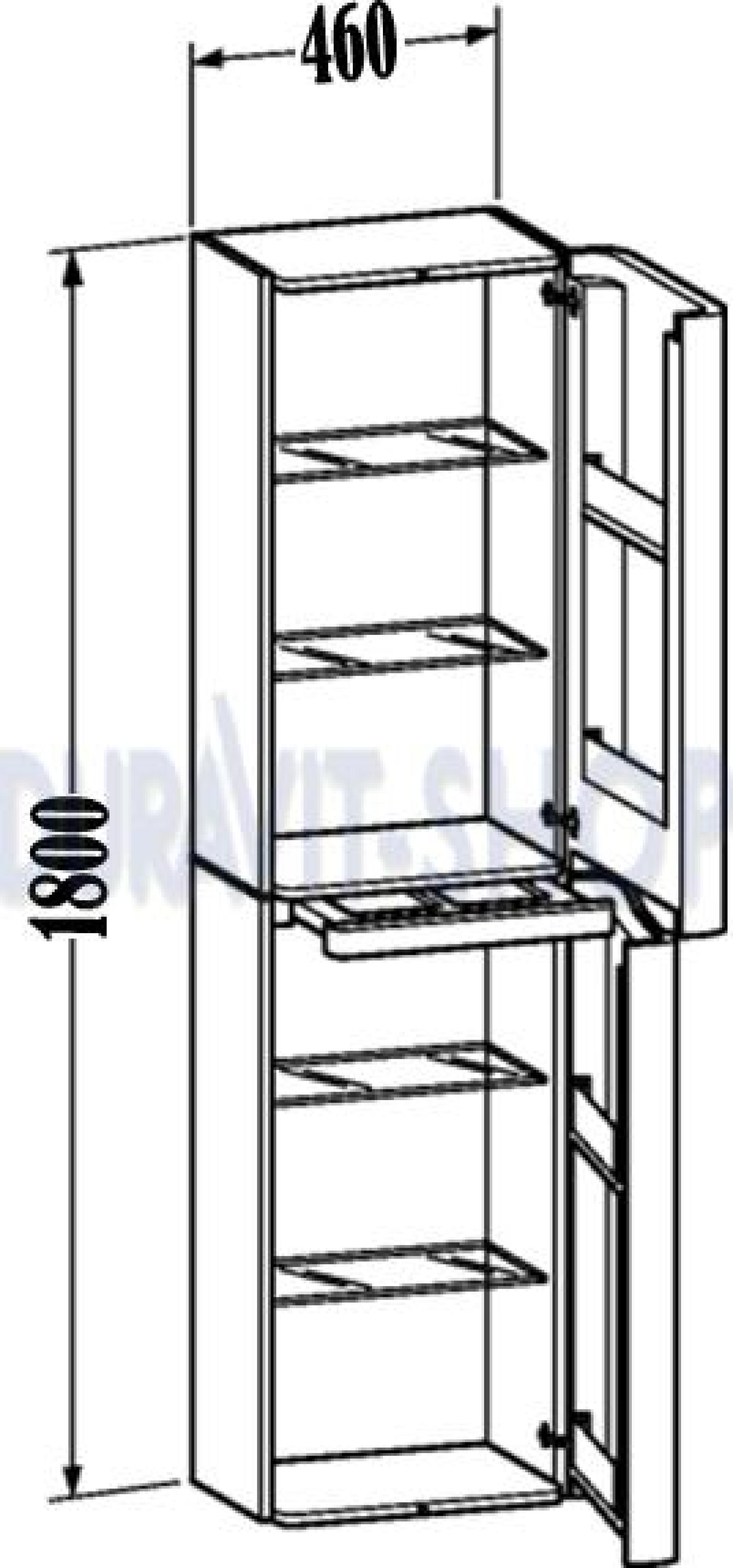 Шкаф (белый лак) Duravit Pura Vida PV920608585R - duravit shop