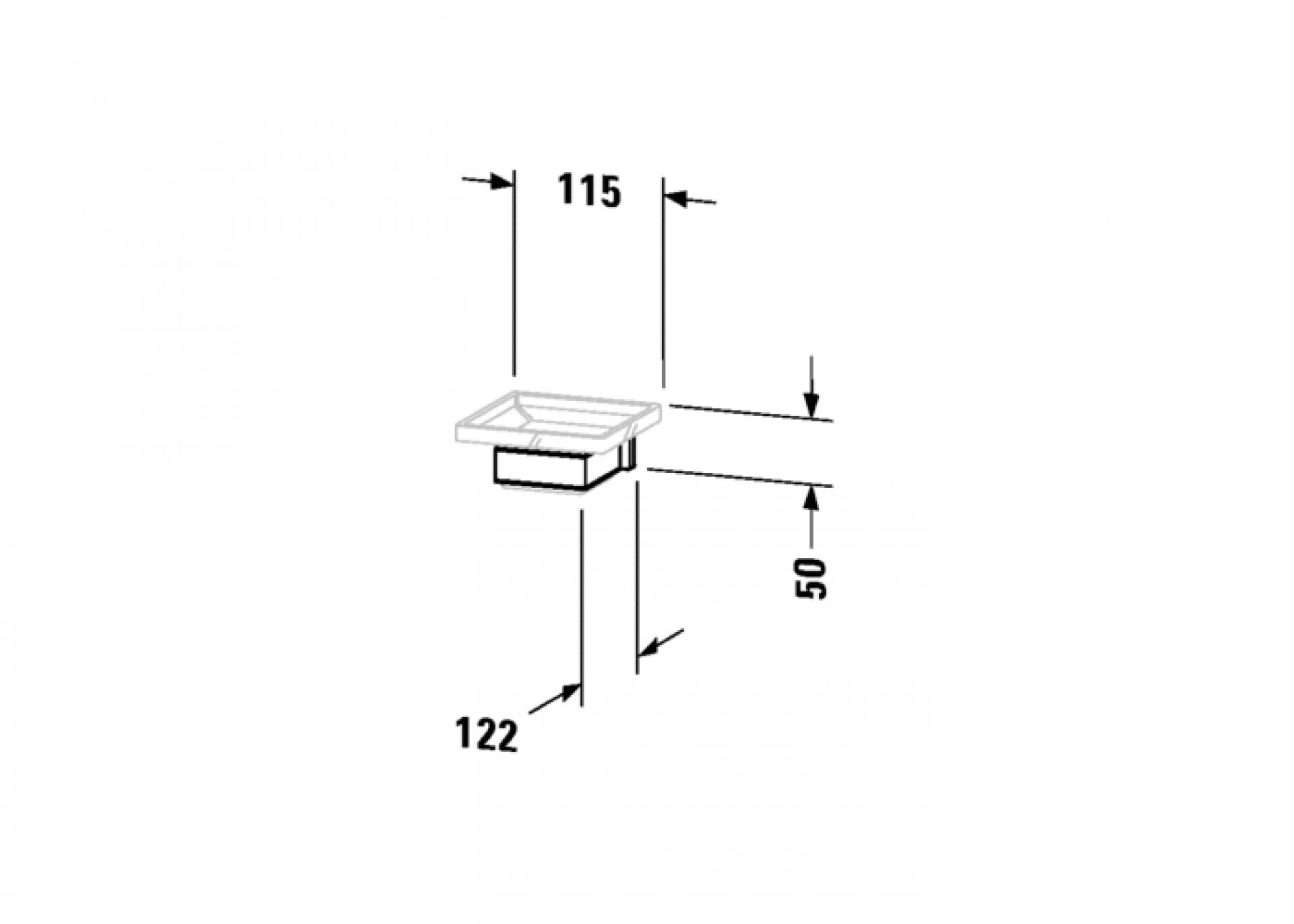 Стеклянная мыльница Duravit Karree 0099521000 - duravit shop