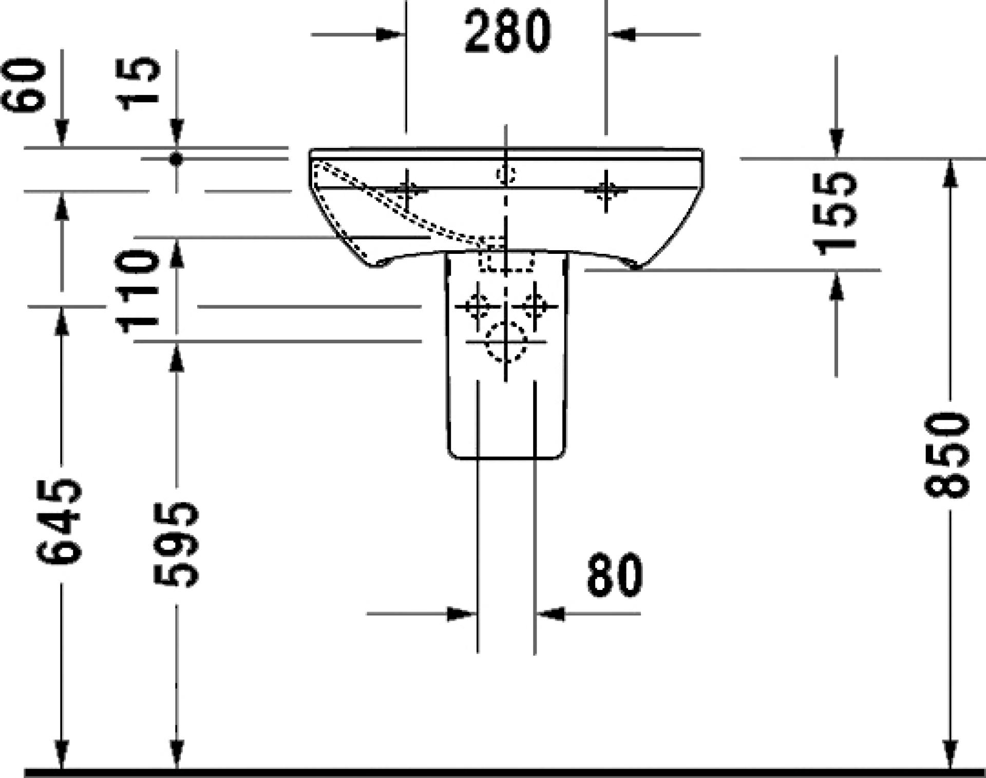 Полупьедестал Duravit P3 Comforts 0858370000 - duravit shop