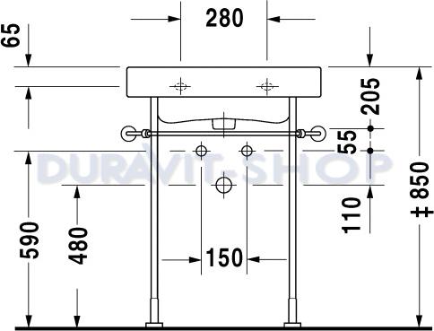 Раковина 65x52 Duravit Happy D 0417650000 - duravit shop