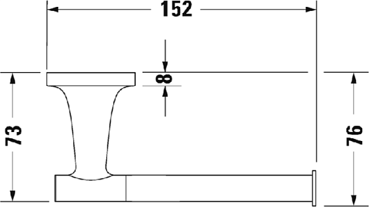 Держатель туалетной бумаги Duravit Starck T 0099374600 чёрный матовый - duravit shop