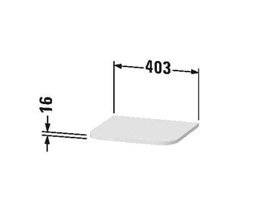 Верхняя панель для шкафчика Duravit Happy D.2 Plus HP030006969, орех брашированный - duravit shop