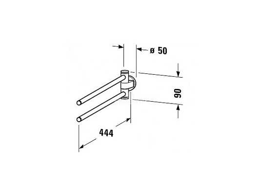 Полотенцедержатель Duravit D-code 0099221000 - duravit shop