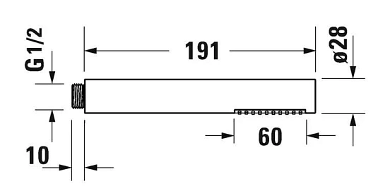 Душевая лейка Duravit  UV0640000000 хром - duravit shop