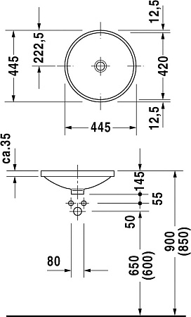Рукомойник Duravit Architec 0319420000 - duravit shop
