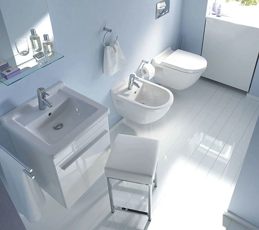 Подвесной унитаз Duravit Starck 3 2225090000, с крышкой-сиденьем SoftClose 0063890000 - duravit shop