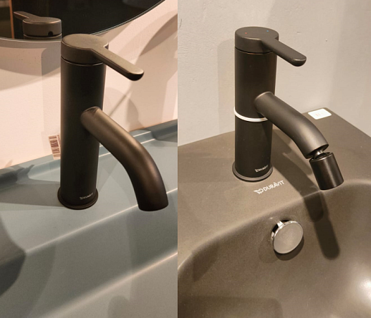 Комплект смесителей Duravit C.1 C12400001046/C11020001046, черный матовый - duravit shop