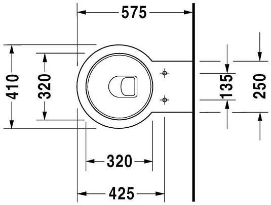 Подвесной унитаз Duravit Starck 1 02100900641 белый (уцененный товар) - duravit shop