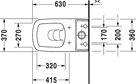 Чаша для унитаза-компакта Duravit DuraStyle 2155090000 - duravit shop