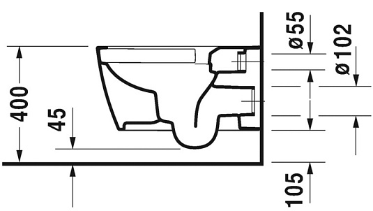 Подвесной унитаз Duravit ME by Starck 45290900A11 безободковый с сиденьем микролифт, белый - duravit shop