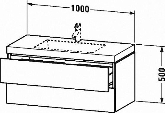Тумба с раковиной 100 см Duravit L-Cube LC6928O1111, кашемир - duravit shop