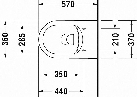 Унитаз подвесной Duravit ME by Starck Rimless 45290900A1 безободковый с сиденьем микролифт - duravit shop