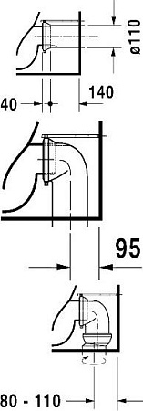 Унитаз приставной Duravit Starck-2 2128090000 - duravit shop