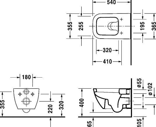 Унитаз подвесной Duravit Happy D-2 2221090000 - duravit shop