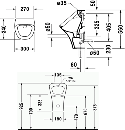 Писсуар Duravit Durastyle 2804300000 - duravit shop