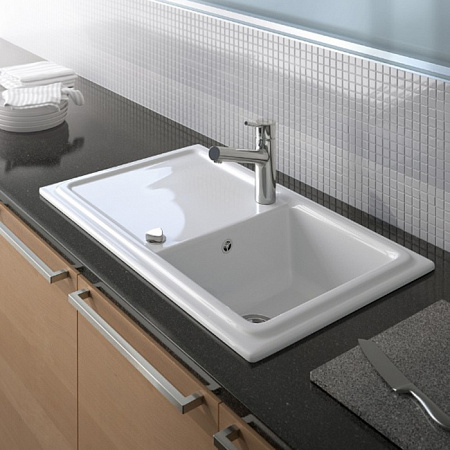 Кухонная мойка Duravit Cassia 86 7513860000, белый - duravit shop