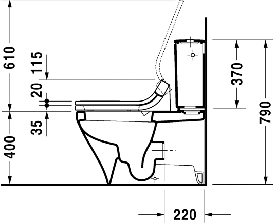 Унитаз напольный Duravit DuraStyle 2156590000 с бачком  0935100005 - duravit shop